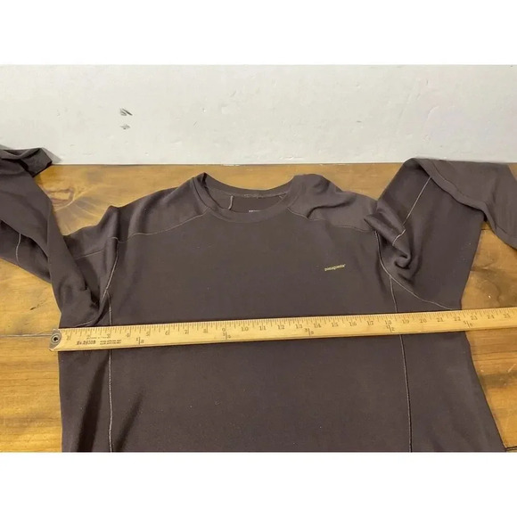 Patagonia Brown Long Sleeve CAPILENE 3 Polartec Midweight Layer Shirt Sz M - Picture 5 of 6